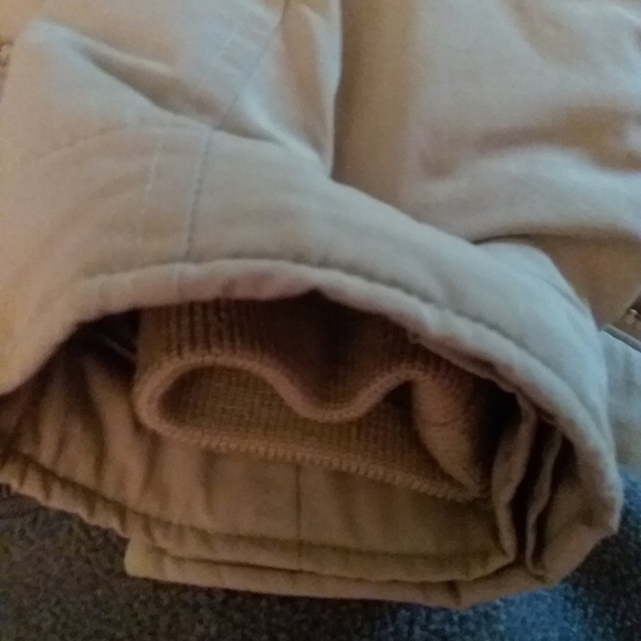 LL Bean Men's Reg. Lrg. Khaki Color Thinsulate Polartec Lined Jacket Coat w/hood - Picture 6 of 15